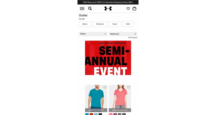  美国 Underarmour  upto 40% off